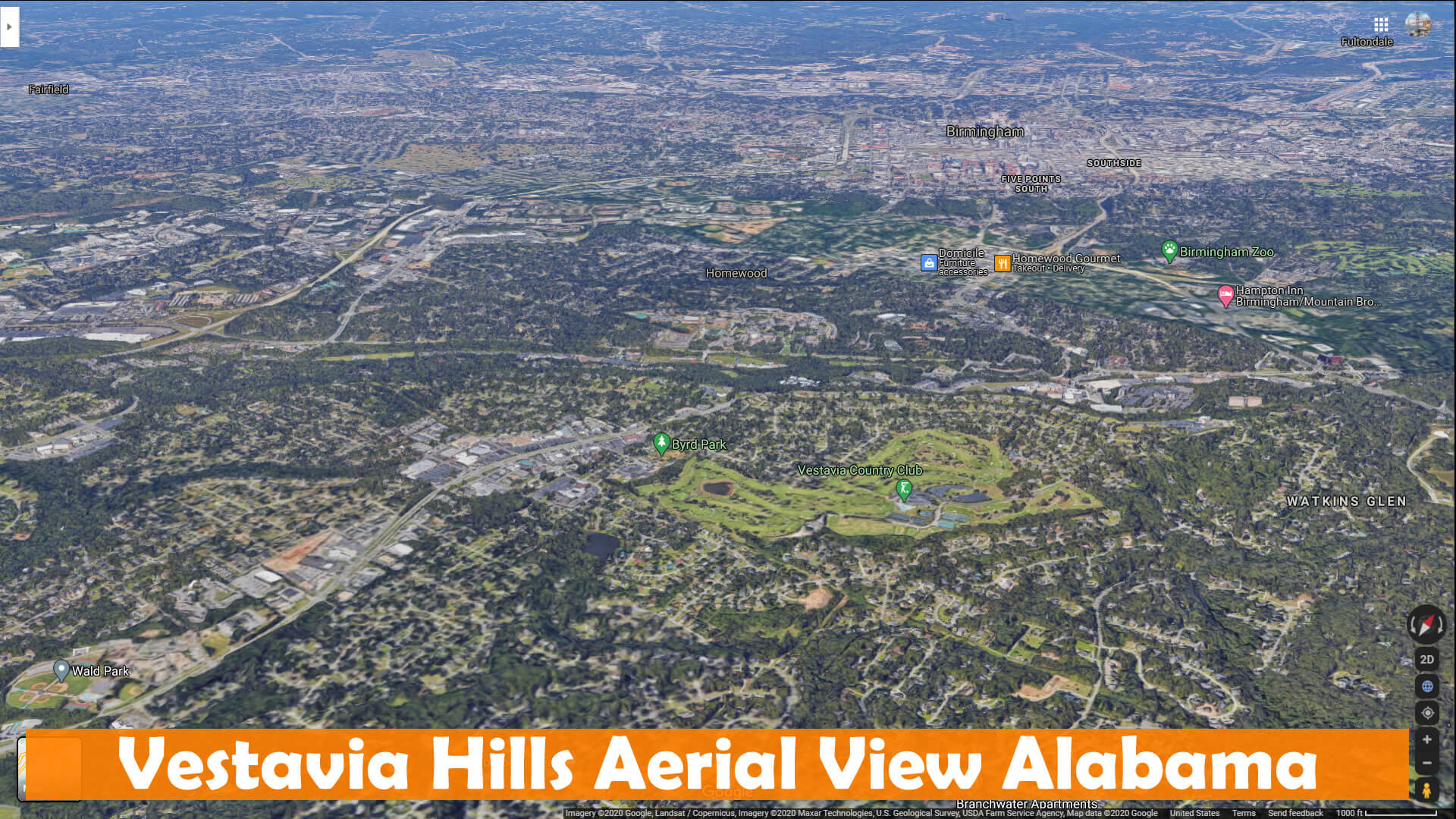 Vestavia Hills Aerial View Alabama